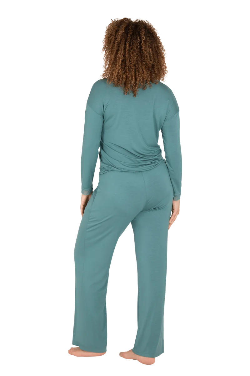Pantalon Large Minuit - Vert paon