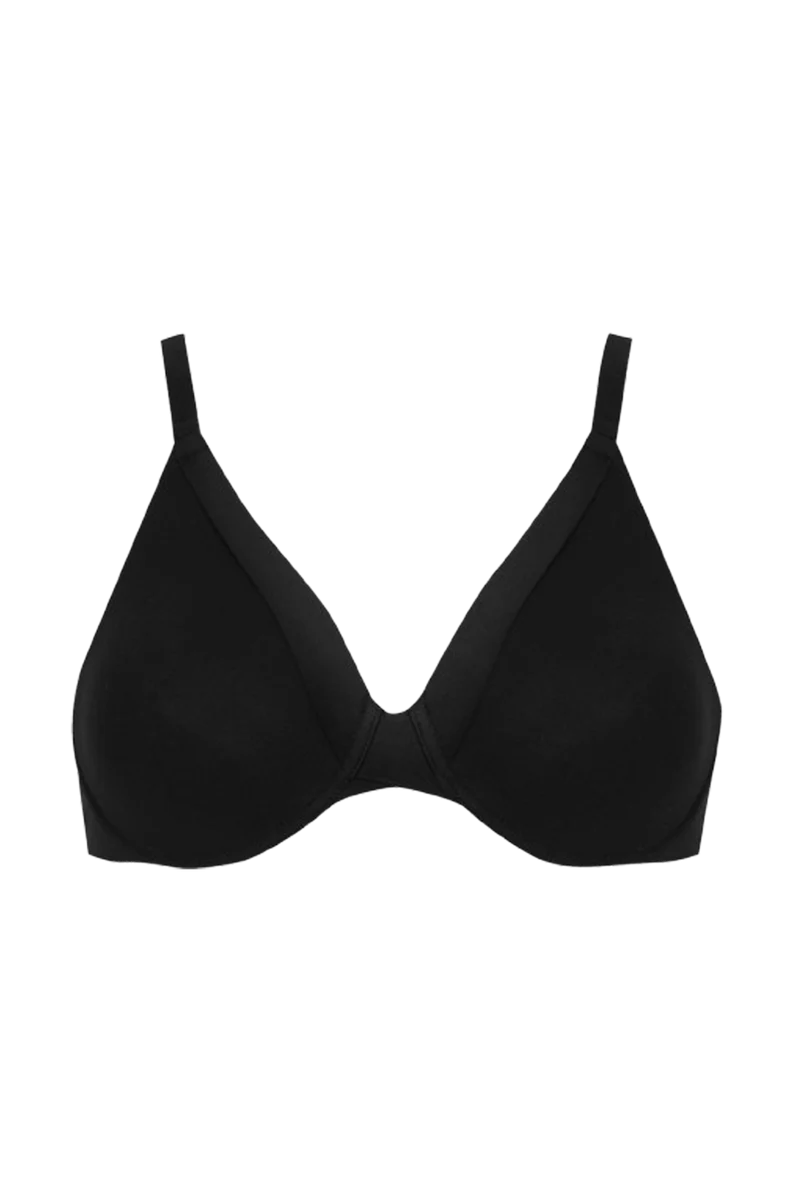 Soutien-gorge à armatures Tulle Design Coton - Noir