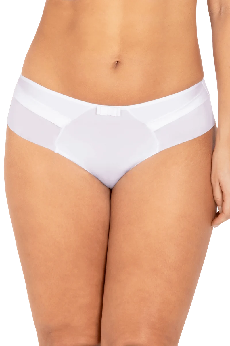 Slip brésilien Tulle Design - Blanc
