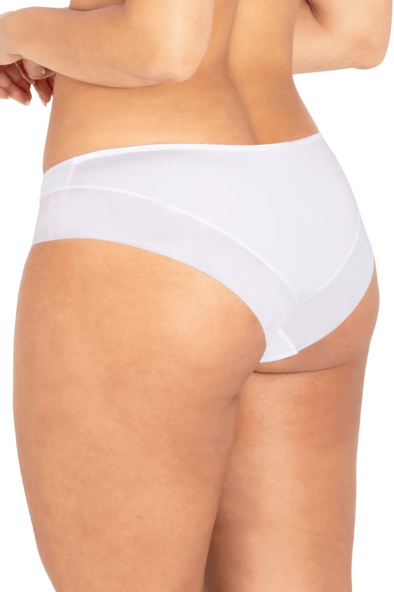 Slip brésilien Tulle Design - Blanc