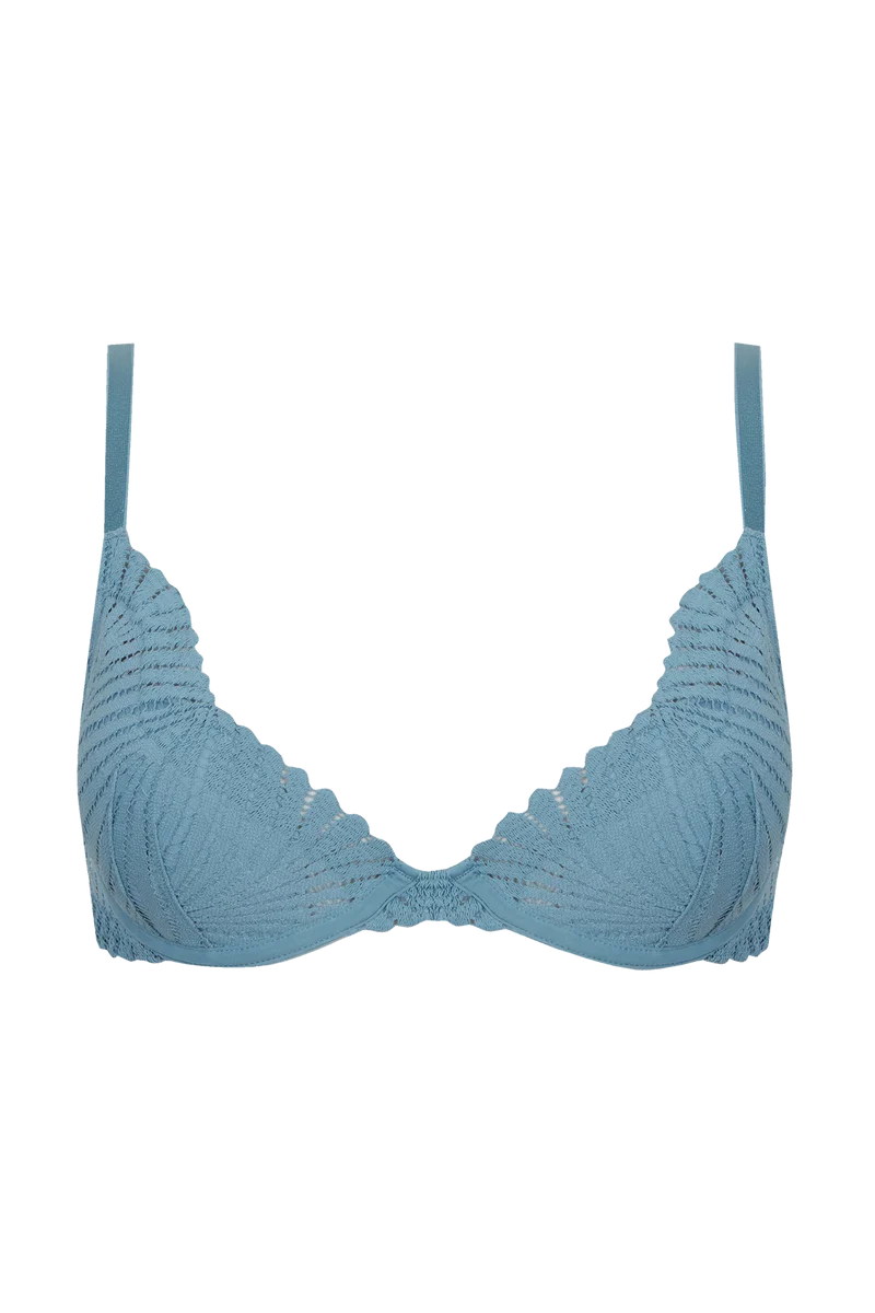 Soutien-gorge à coques Muse - Bleu perle