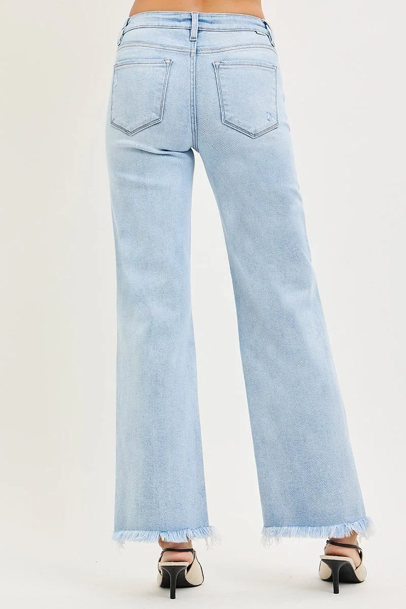 Ankle Straight with Fray Hem