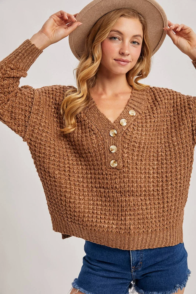 Thermal Henley Sweater
