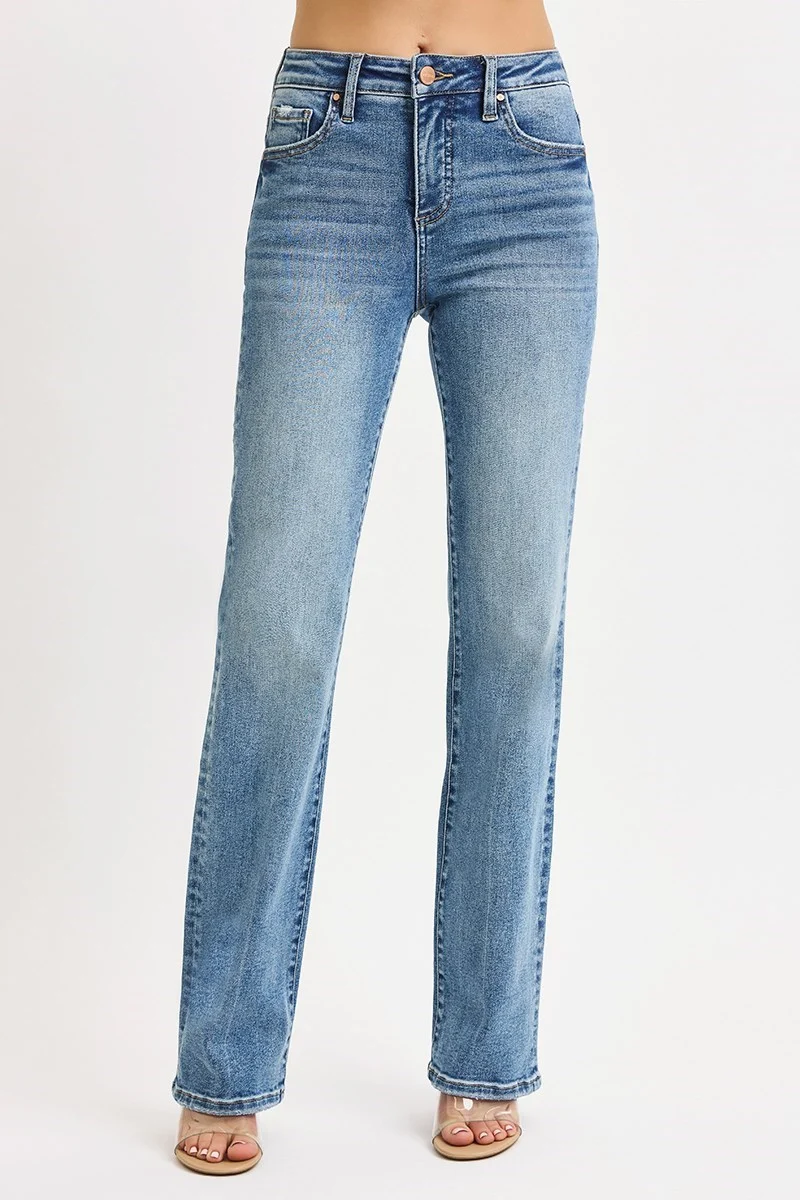 High Rise Straight Jeans
