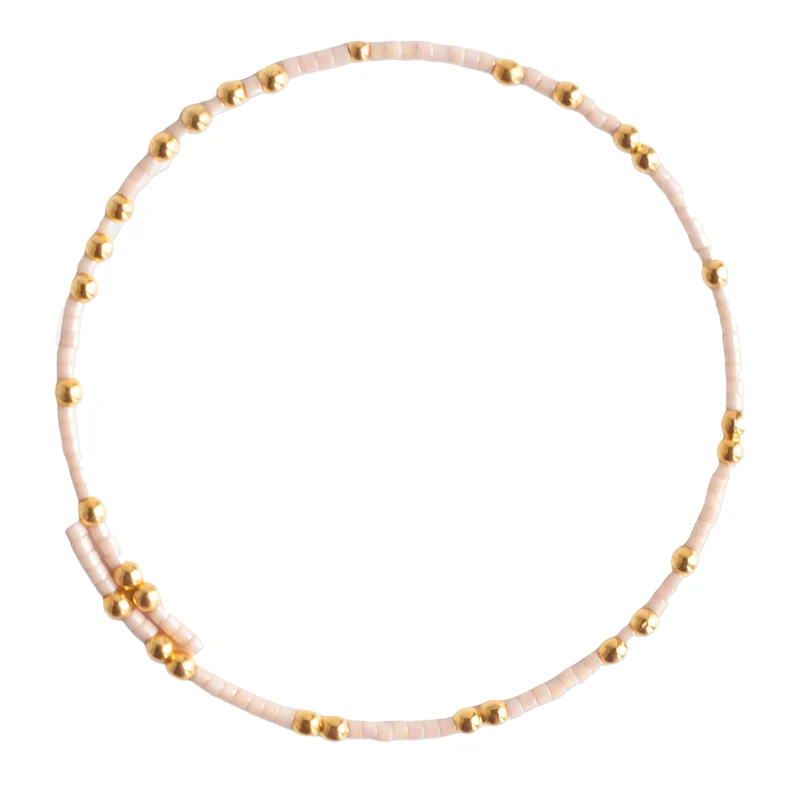 Confetti Beaded Bangle-Champagne