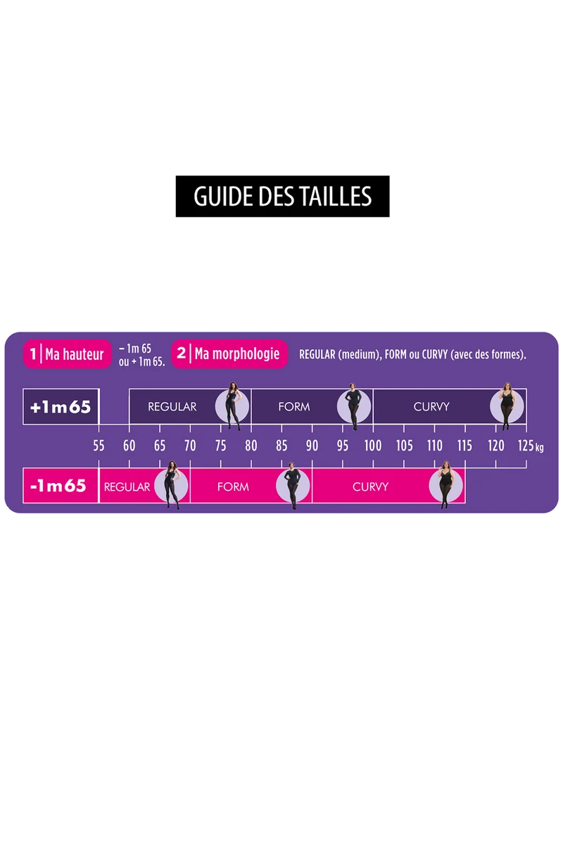 Collant Opaque 60D sur-mesure Morphologie - Noir