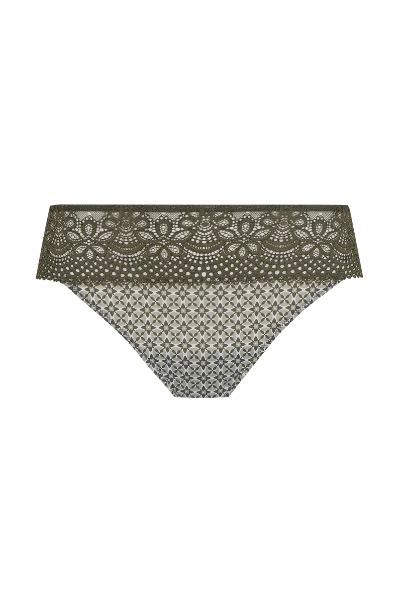 Slip brésilien dentelle et microfibre L'irrésistible - Mosaique