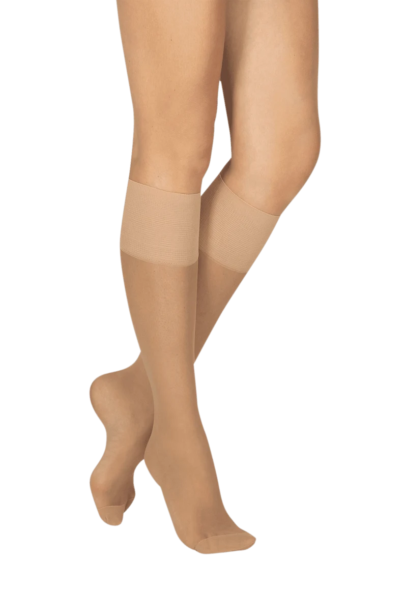 Lot de 2 paires de Mi-bas Transparents 15D Elastivoile Résistant - Ibiza