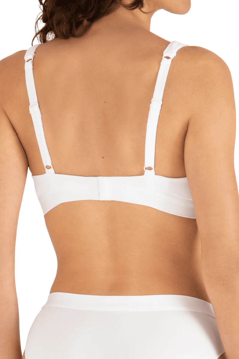 Soutien-gorge sans armatures Tulle Design Coton - Blanc naturel