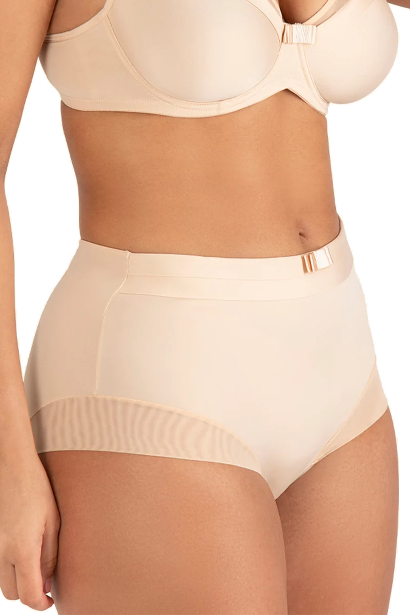 Shorty taille haute Tulle Design - Nude