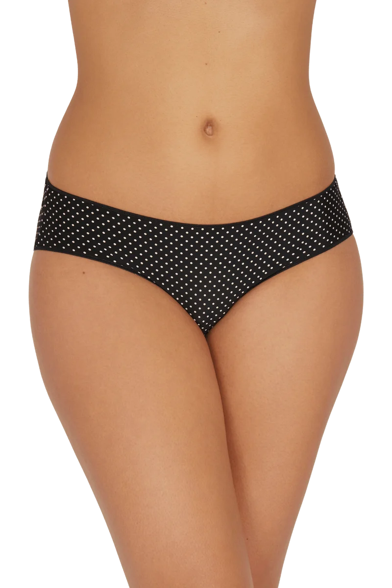 Lot de 3 Slips - Trio fantaisie micro - Pois / noir / poudre
