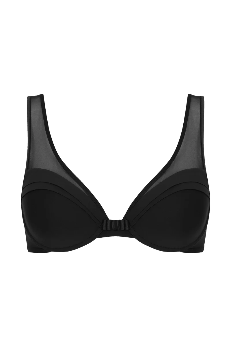 Soutien-gorge coques Tulle Design - Noir