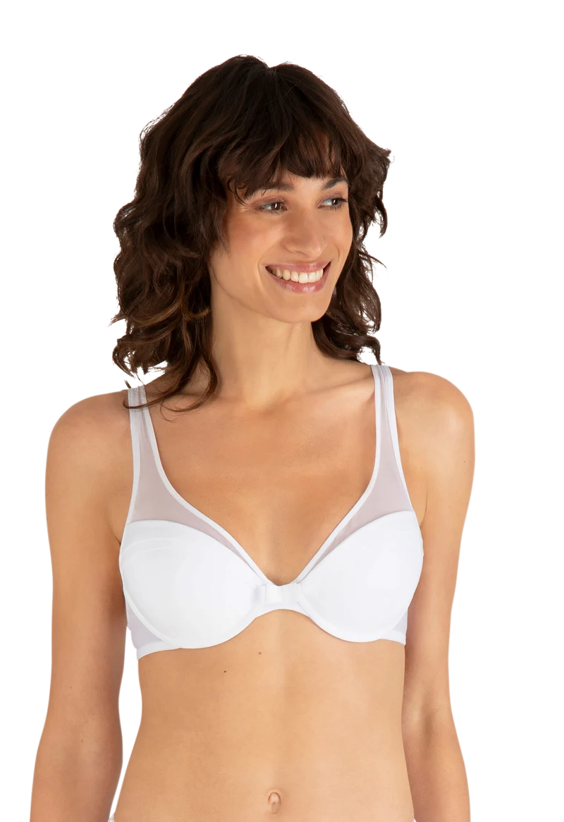 Soutien-gorge coques Tulle Design - Blanc