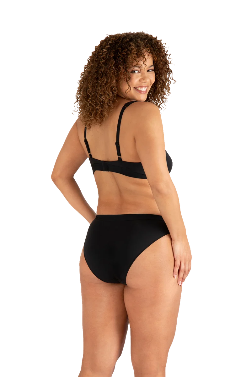 Soutien-gorge sans armatures Tulle Design Coton - Noir