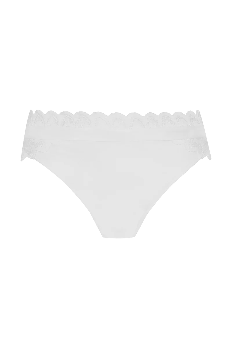 Slip brésilien Dentelle Audacieuse - Blanc