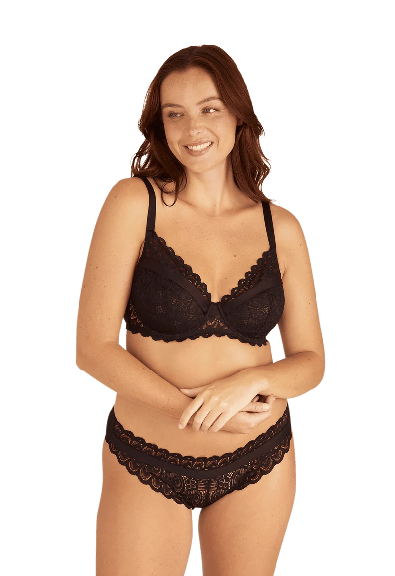 Slip Dentelle Audacieuse - Noir