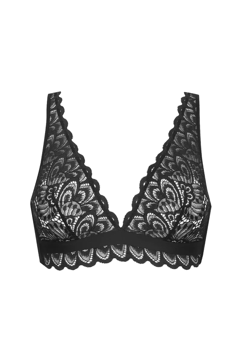 Soutien-gorge sans armatures Dentelle Audacieuse - Noir