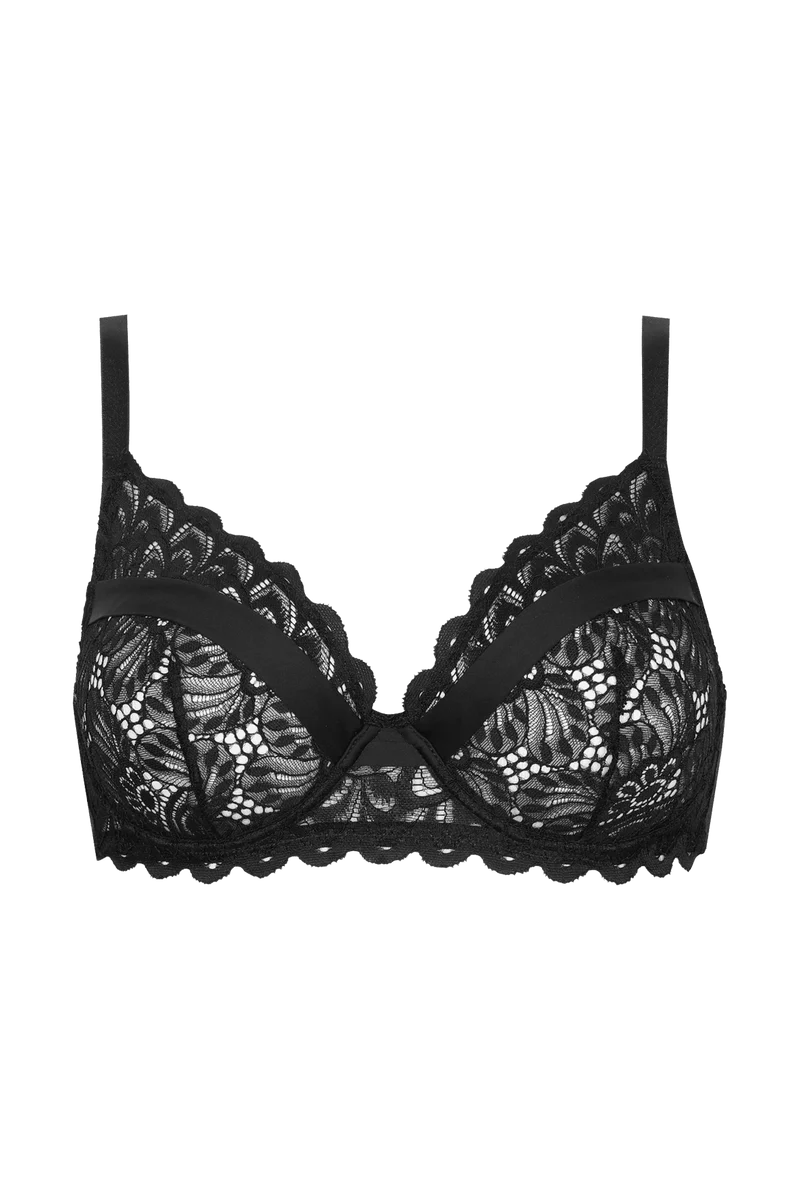 Soutien-gorge à armatures Dentelle Audacieuse - Noir
