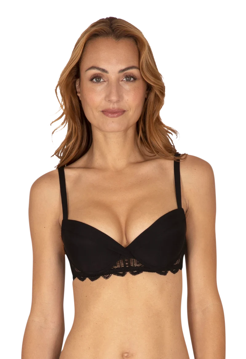 Soutien-gorge coques Vertige Drapé - Noir
