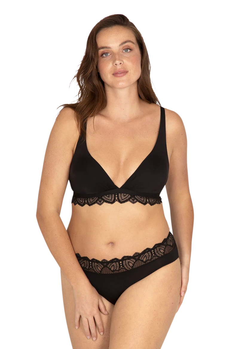 Soutien-gorge sans armatures Vertige Drapé - Noir