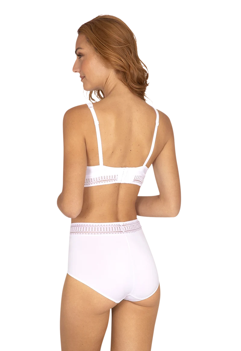 Culotte taille haute Arty Graphik - Blanc