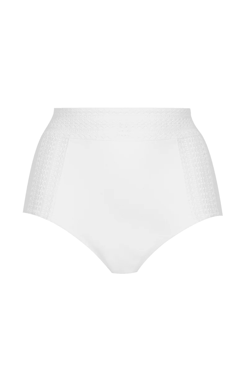Culotte taille haute Arty Graphik - Blanc