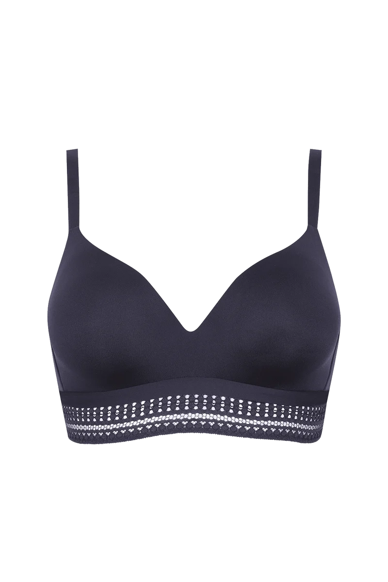 Soutien-gorge sans armatures coques souples Arty Graphik - Bleu nuit