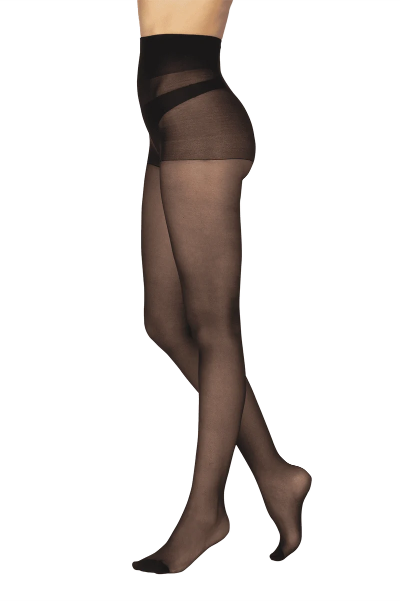 Collant Semi-Opaque 30D Éco-Responsable - Noir