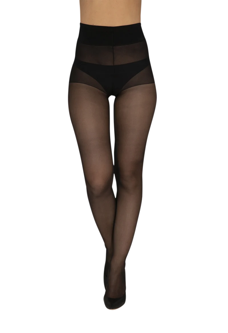 Collant Semi-Opaque 30D sur-mesure Morphologie - Noir