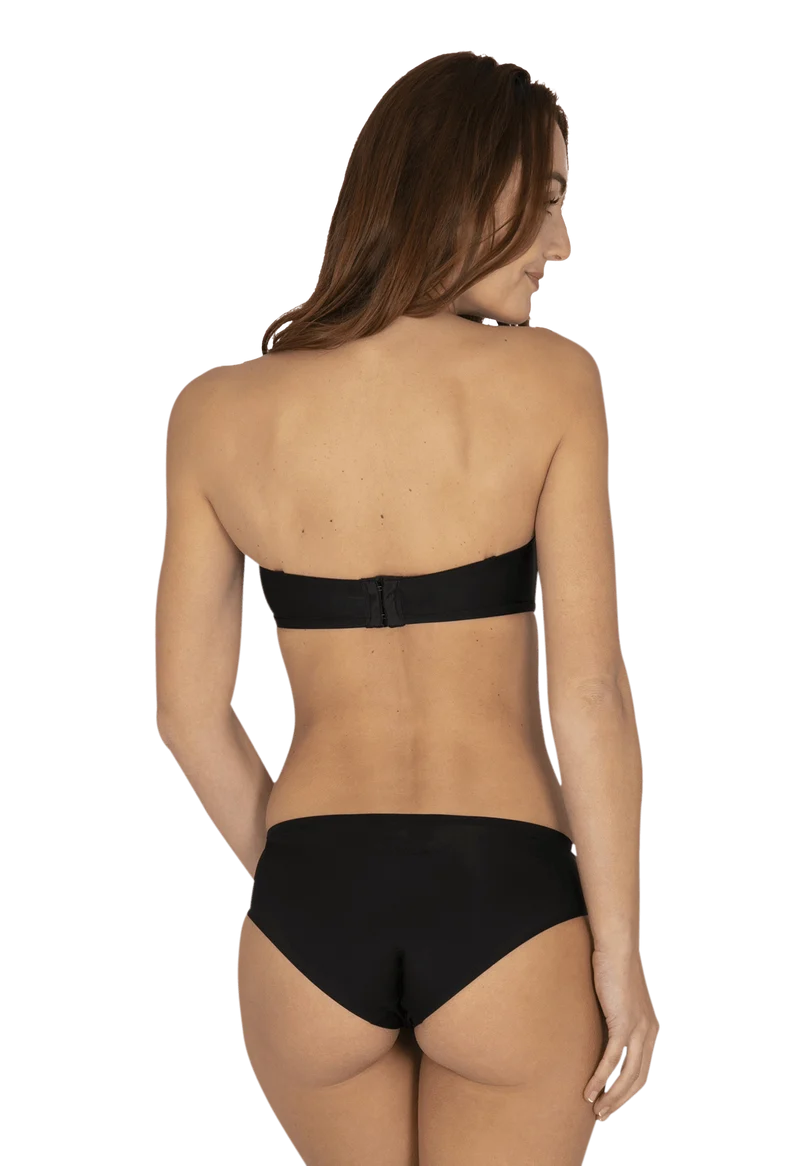 Soutien-gorge bandeau bretelles amovibles invisible Nuances - Noir
