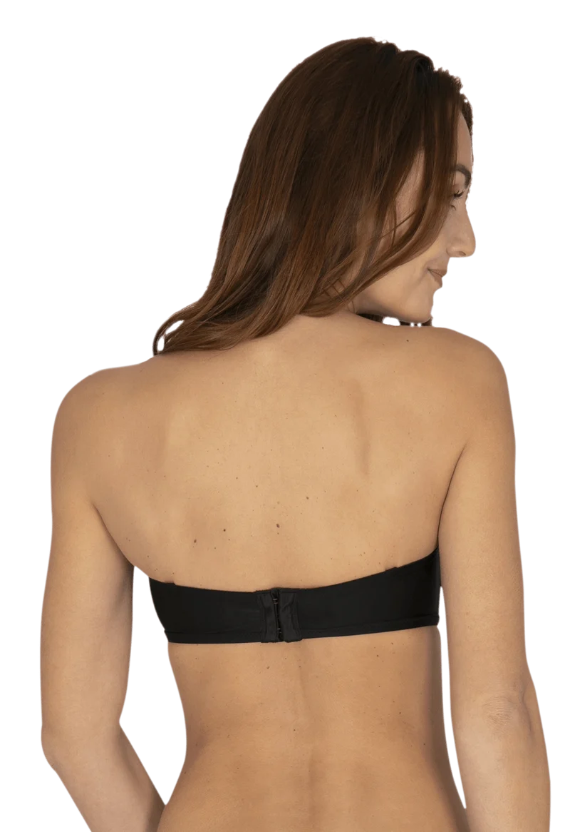 Soutien-gorge bandeau bretelles amovibles invisible Nuances - Noir