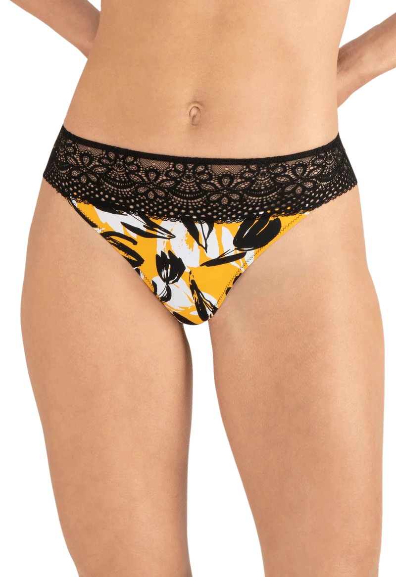 Slip brésilien dentelle et microfibre L'irrésistible - Esquisse