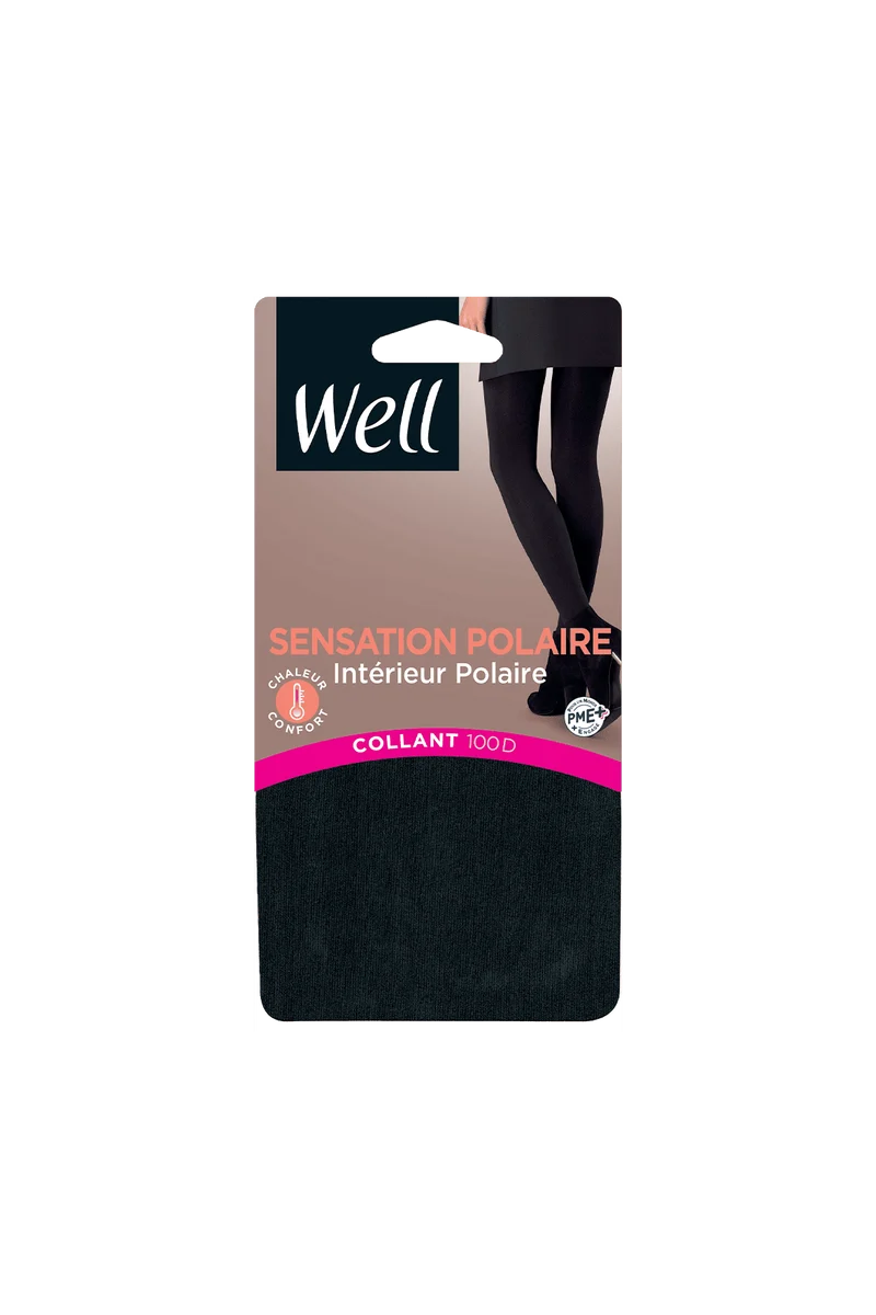 Collant ultra-opaque 100D Sensation Polaire - Noir ébène