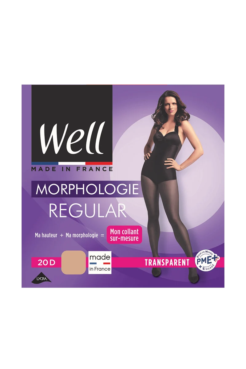 Collant Transparent 20D sur-mesure Morphologie - Beige lumineux