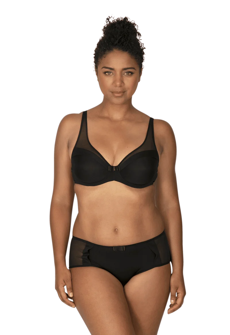 Soutien-gorge à armatures Tulle Design - Noir