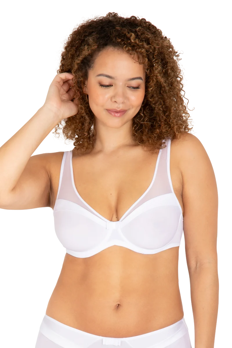Soutien-gorge à armatures Tulle Design - Blanc
