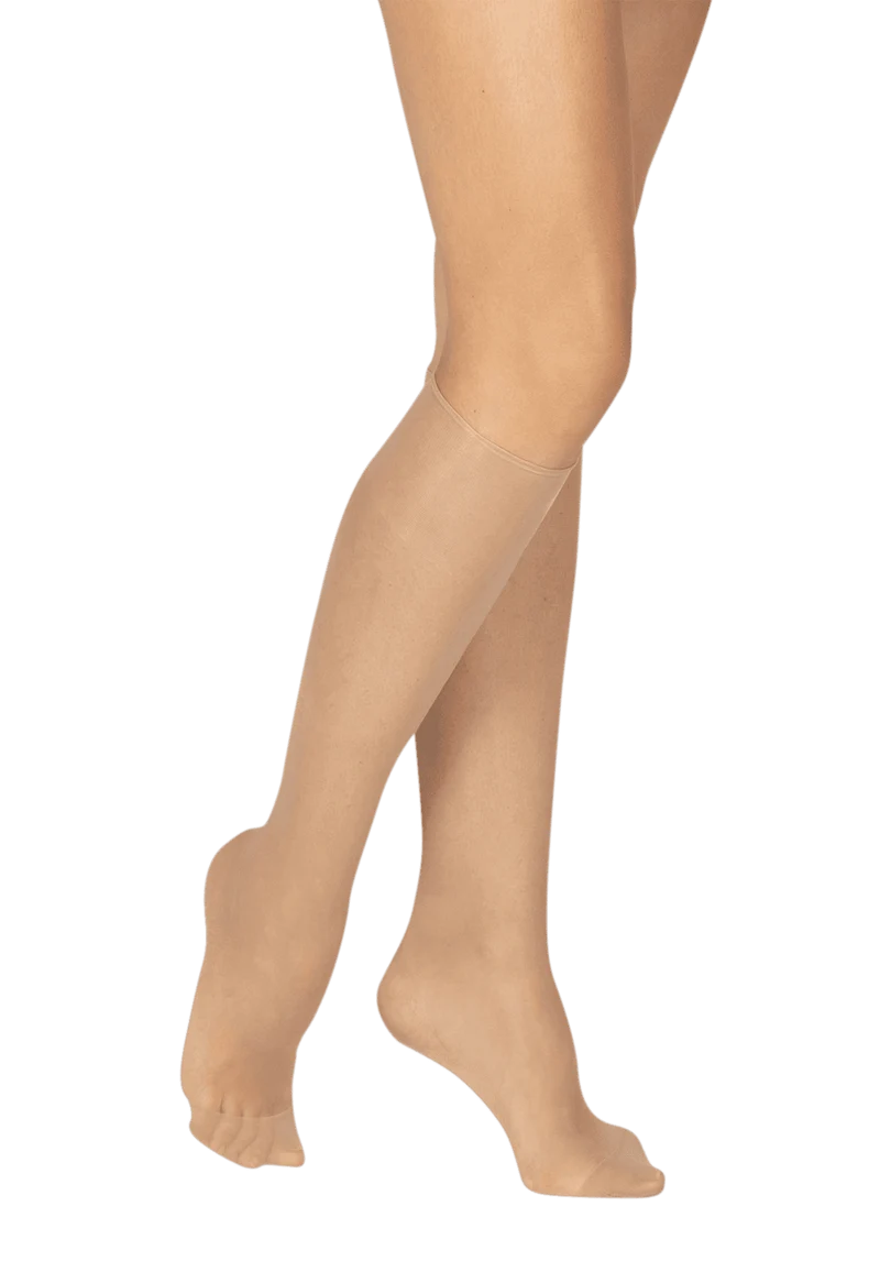 Lot de 2 paires de Mi-bas Satiné 19D Elastivoile - Beige medium