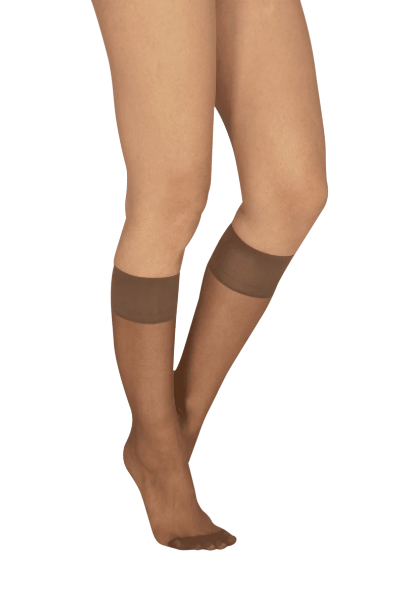 Lot de 2 paires de Mi-bas Transparents 15D Elastivoile Résistant - Gazelle