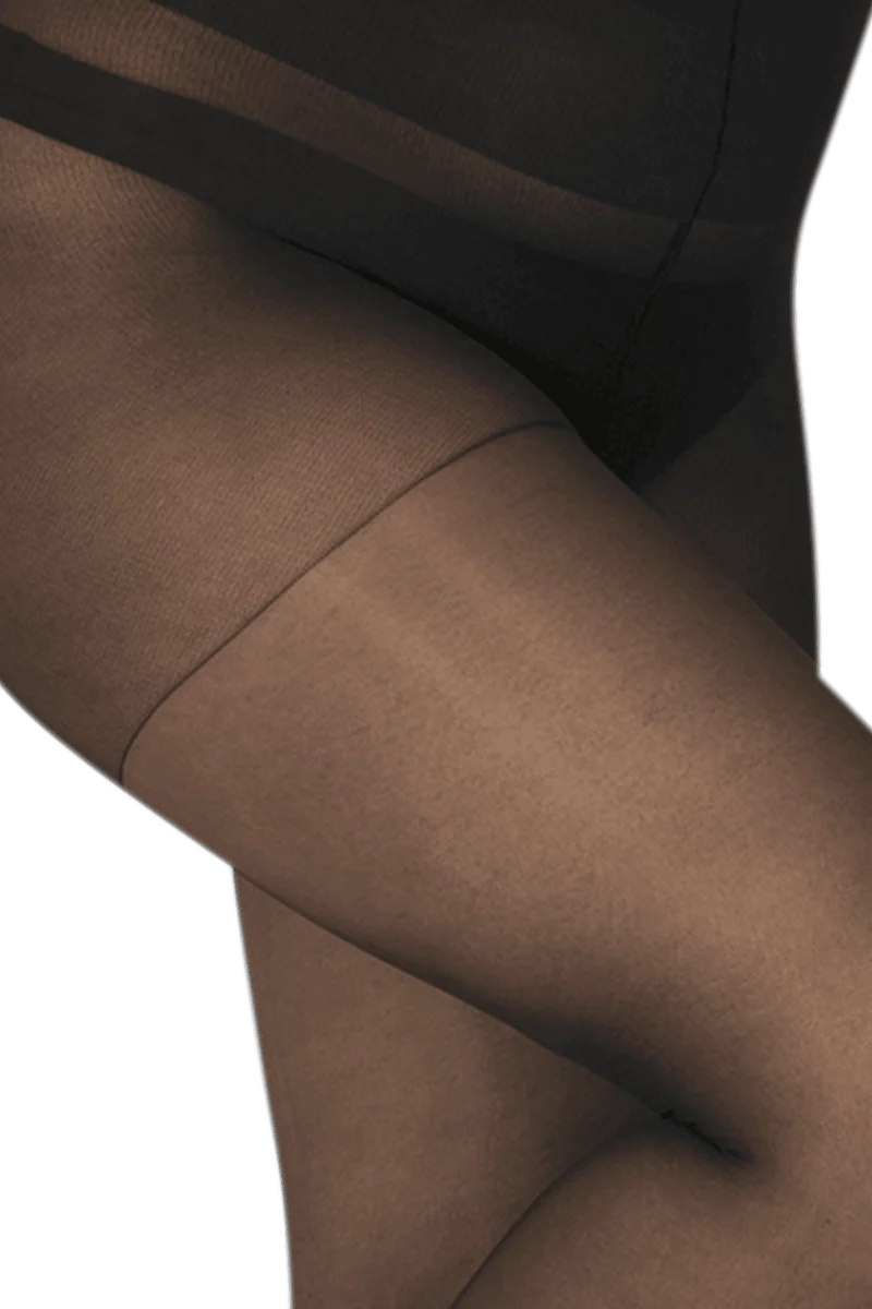 Collant Transparent 15D Grandes Tailles Elastivoile Résistant - Noir
