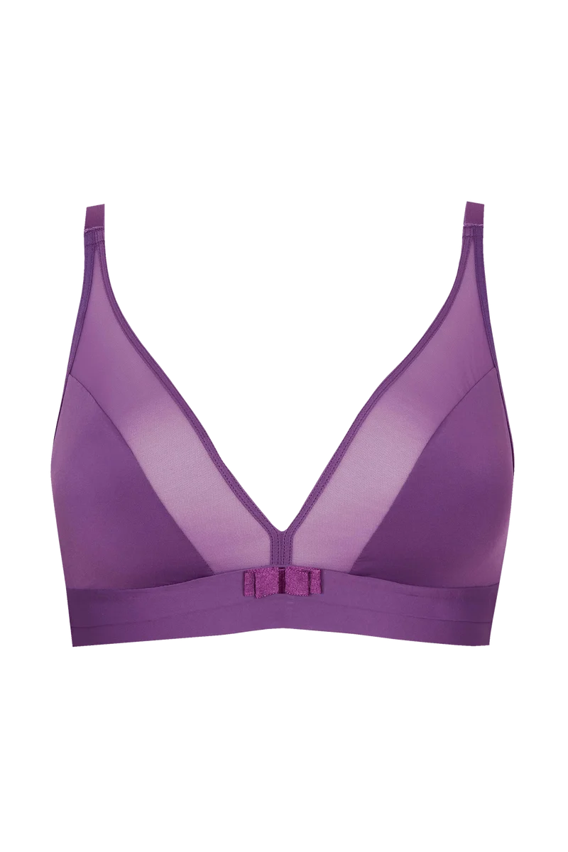 Soutien-gorge sans armatures Tulle Design - Violet
