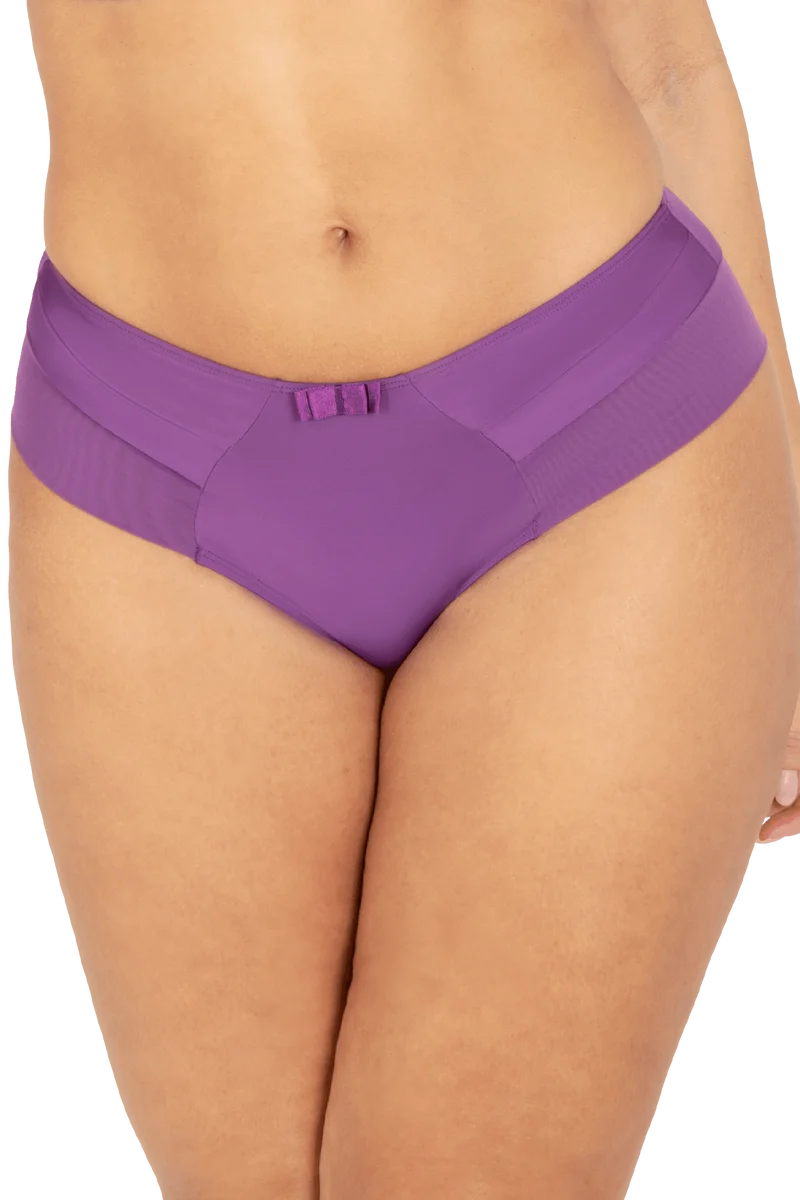 Slip Brésilien Tulle Design - Violet