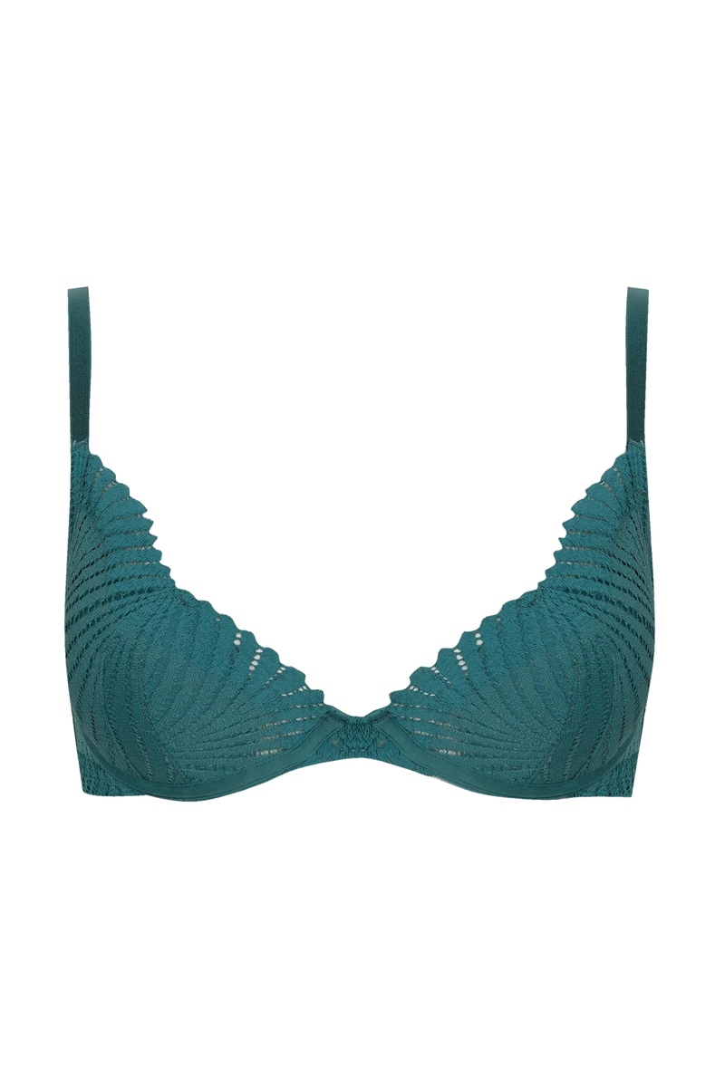 Soutien-gorge à coques Muse - Vert paon