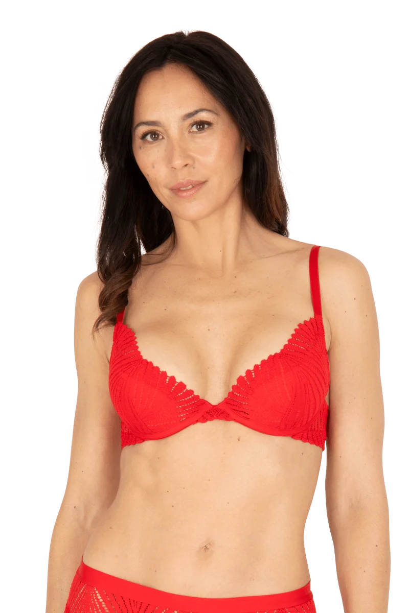 Soutien-gorge à coques Muse - Rouge ardent