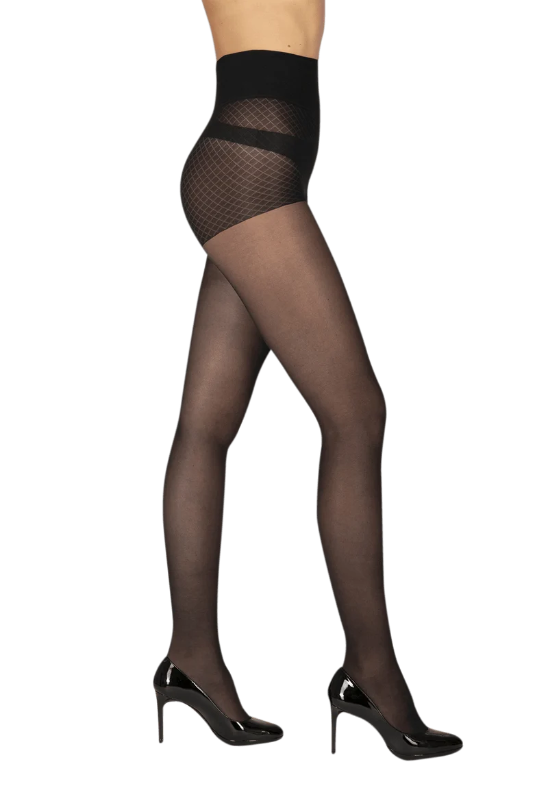 Collant Galbant Semi-opaque 30D Body Galbe Séduction - Noir
