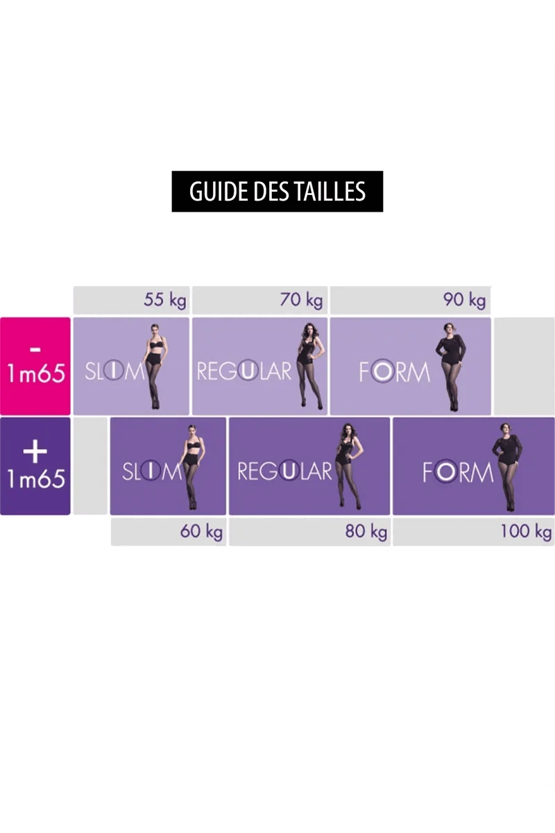 Collant Opaque 50D sur-mesure Morphologie - Bleu profond