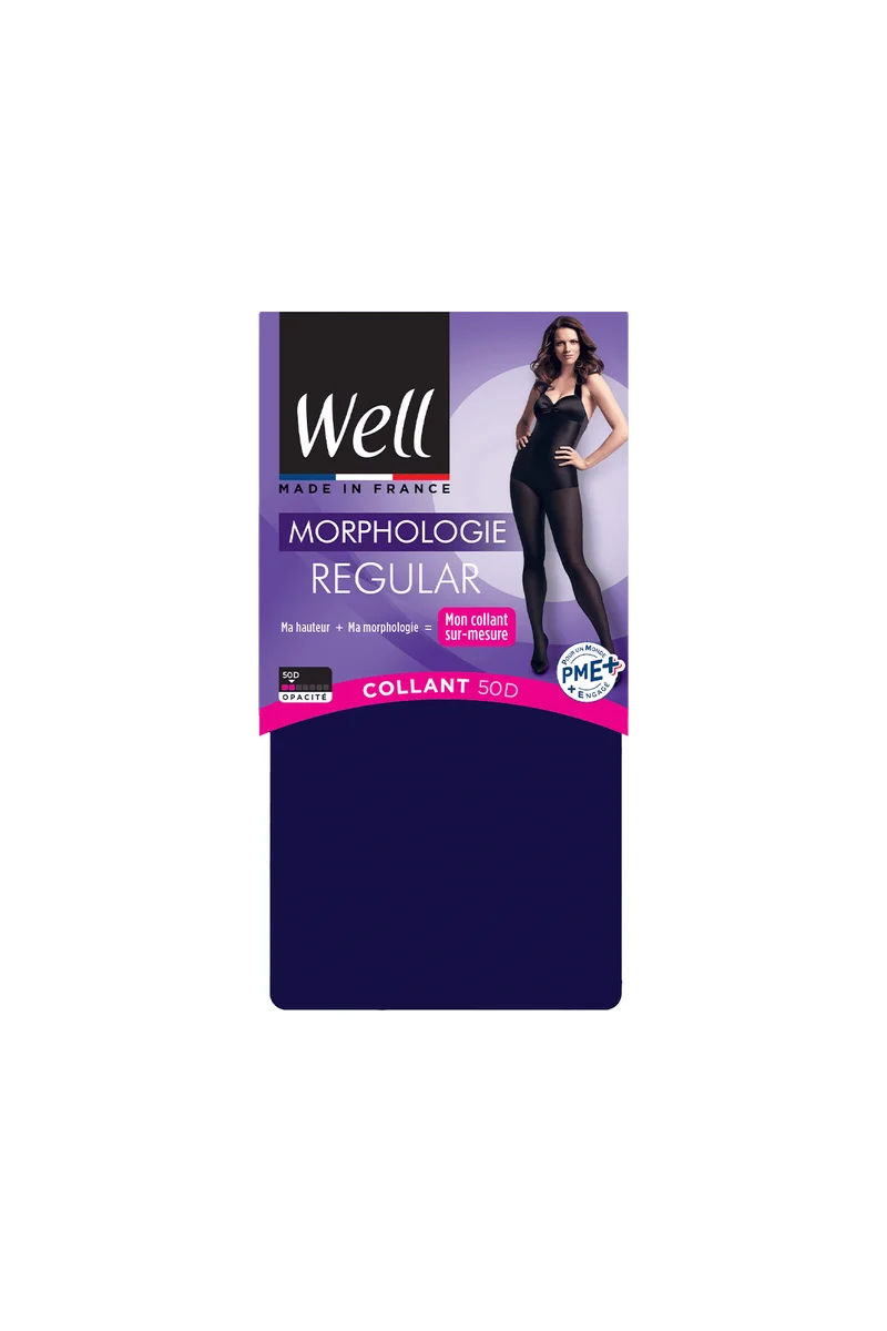 Collant Opaque 50D sur-mesure Morphologie - Bleu profond