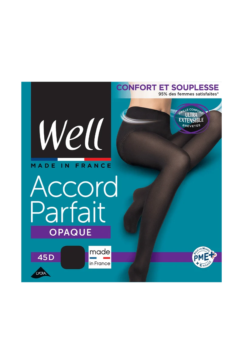 Collant Opaque 45D Accord Parfait - Noir