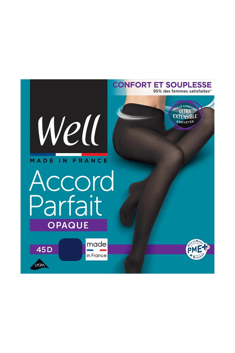 Collant Opaque 45D Accord Parfait - Bleu nuit
