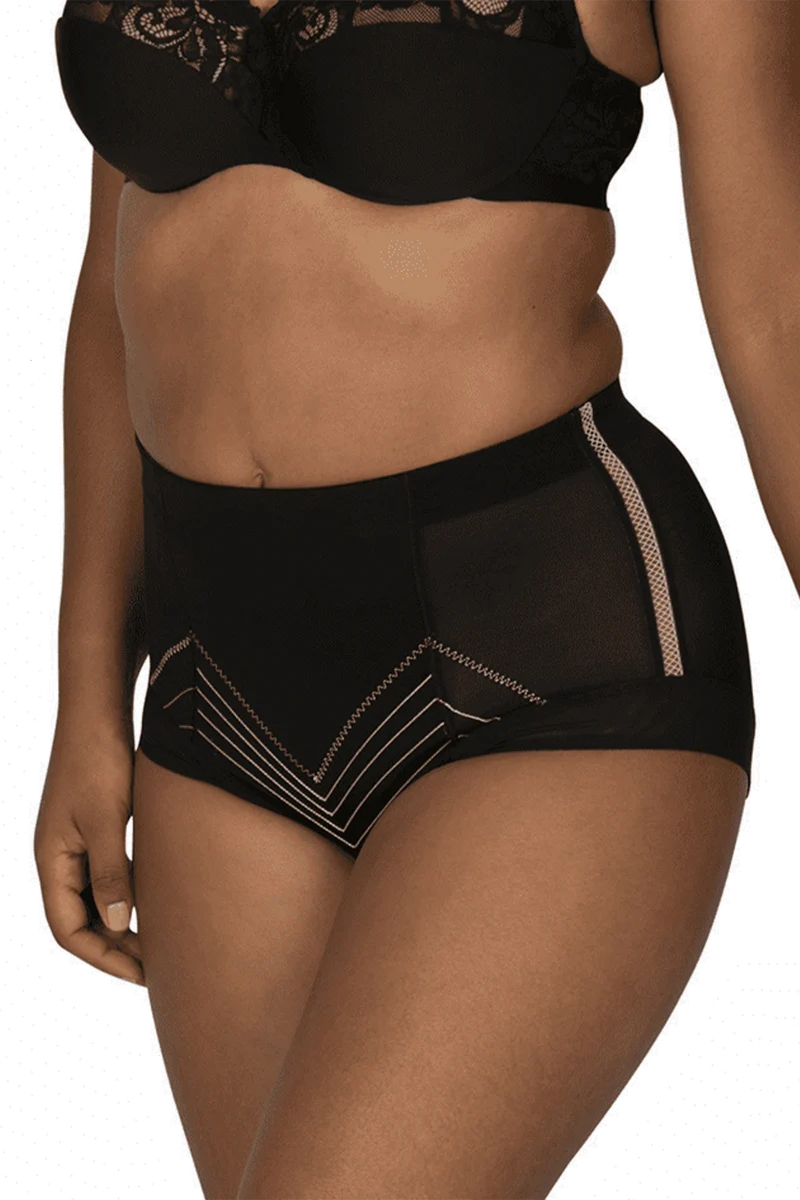Culotte Haute Body Galbe Elégance - Noir dune