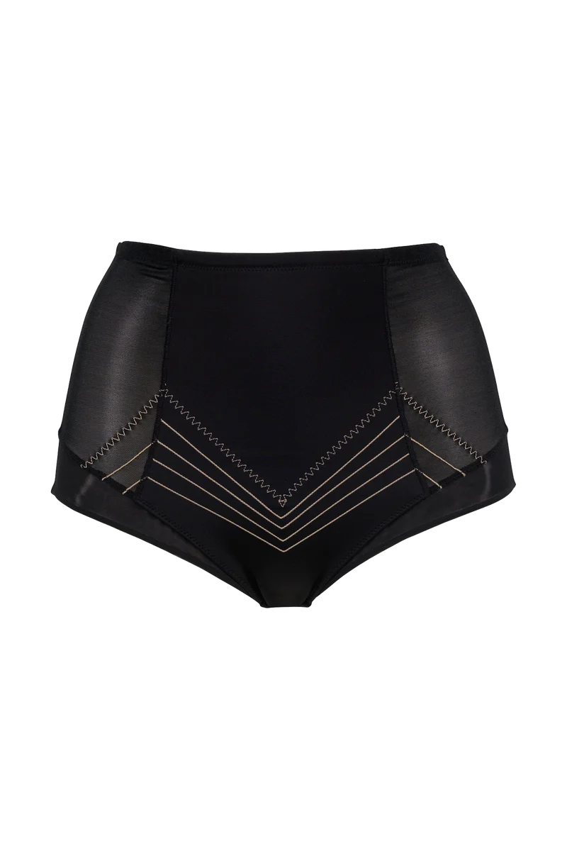 Culotte Haute Body Galbe Elégance - Noir dune
